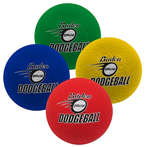 Baden Dodgeball Size 8.5 - Pack of Four Balls (Mixed)