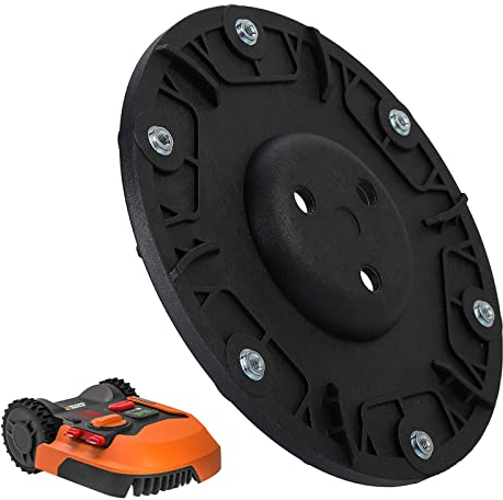 Messerscheibe Ersatz für WORX Landrold S&M, Mähroboter Tuning Rasenroboter Drehscheibe für 6 Messern Klingen
