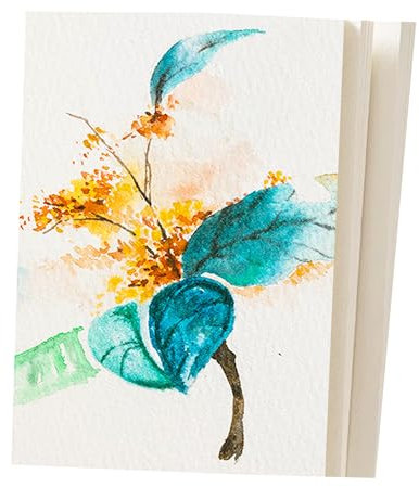 Aquarellpapier 300GSM, 100% Baumwollpapier Aquarell Malbuch, Watercolor Paper Aquarell Papier Malpapier Aquarellpapier Postkarten für Studenten Lehrer Künstler Gouache Zeichnen(60 Blatt)