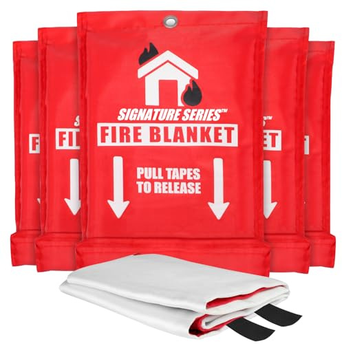 Signature Series Fire Blanket | Flame Suppression Fiberglass Blanket for Home & Kitchen Safety | Ultimate Fire Protection Blankets That Never Expire