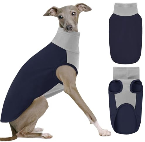 KONVINIT Jersey Perro Fleece Dog Sweater Suave Antipilling Ropa Perro XXL | microfibra termica calida；cuello alto confortable；golden retriever；salida invierno；sin mangas ; jersey perro grande
