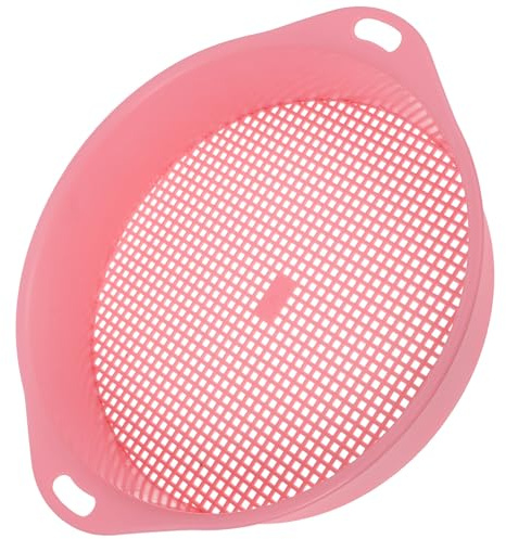 ROMISBABA Tamiz de Tierra para Jardín de Abs Duradero Herramienta Manual para Filtrar Piedras y Tierra Macetas y Plantas Color Rosa Fácil de Usar y Transportar