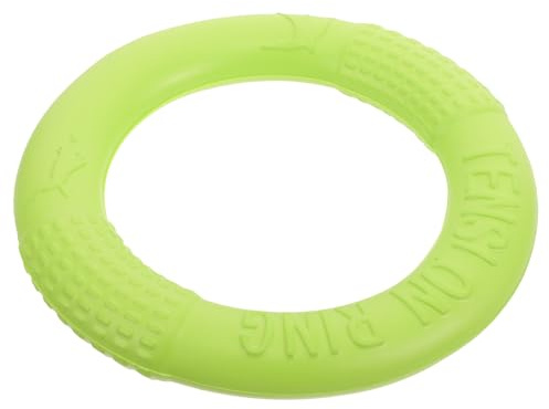 EXAOMBLE Disco da Lancio per Cani in Eva Resistente al Morso, Gioco per Addestramento Cuccioli, Facile da Pulire, Colore Verde Chiaro, per Uso Quotidiano e Attività Outdoor