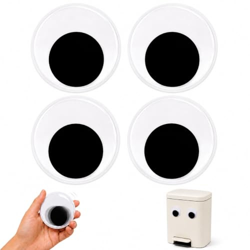4 Pack Big Googly Eyes, Giant 80mm Self-Adhesive Wiggle Eyes for Crafts
