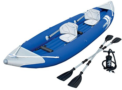 Bestway Bolt X2 Balsa inflable para kayak para dos personas con bomba y 2 remos de aluminio