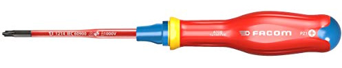 FACOM ATDB1X100TVE TOURNEVIS PROTWIST BORNEO SLIM isolé 1000V pour vis cruciformes POZIDRIV