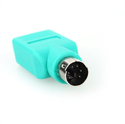 VBESTLIFE Adaptador convertidor USB Hembra a Macho PS2 para Teclado/ratón USB, convierta ratón PS2 o Teclado PS2 a USB