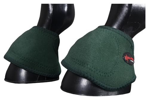 HILASON Bell Boots for Horses No Turn Protection Comfort & Durability Quick Wrap Hook and Loop Jumping Sold in Pairs