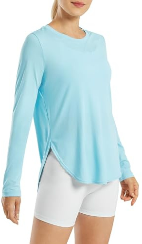 G4Free Womens Activewear Shirts UPF 50+ UV Sun Protection Long Sleeve Tops T-Shirts Workout Sun Shirt Outdoor Gym Hiking Shirt Quick Dry Lightweight Shirts