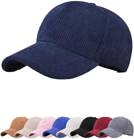 Cozyan Winter Baseball cap Cappello Invernali Cappellino in Poliestere Cappellino da Baseball Classic Unisex Cappello da Sole in Velluto a Coste Regolabile con Visiera Curva Berretto per Sport Caldi