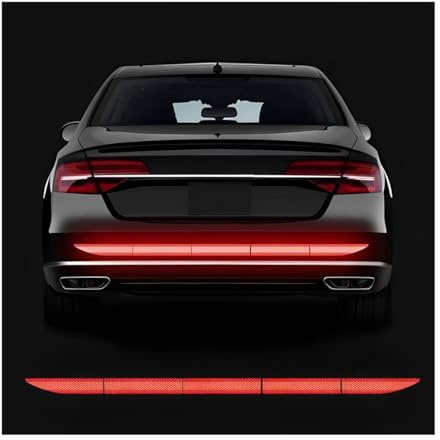 Adunsiaoto Strong Reflective Arrow Decals for Car, Self Adhesive Safety Warning Tape for Vehicles, Night Warning Reflective Car Sticker for Motorcycles and Trucks (Red)