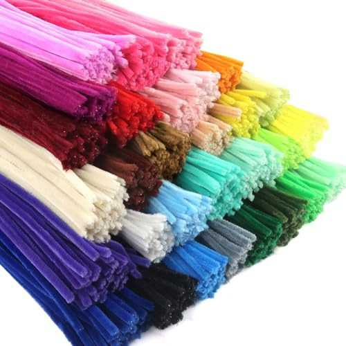 TOAOB Pfeifenreiniger Bunt zum Basteln 350 Stück Chenilledraht Pfeifenputzer Lang 30 cm X 6mm Pipe Cleaner Basteln für DIY Handwerksprojekte