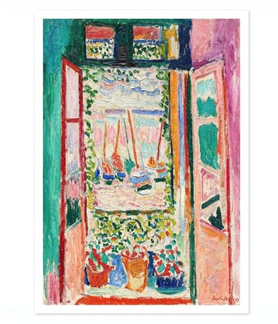 The Open Window Henri Matisse Poster. Classic Art Painting Print, Art Exhibition Neutral Wall Art, Modern Minimalist Home Decor Picture, Archival Matte, A3 (Print Only) - 42x29.7cm