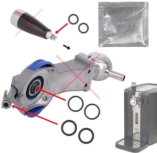 Snapworld-Kaffee Spar Set Dichtung O-Ringe für Philips Perfect Draft Bier-Zapfanlage Schankanlage, HD3600 HD3610 HD3620 HD3720 inklusive Wasserhahn-, Fass-, Zapf- & Griffdichtungen + 3 gr. Silikonfett