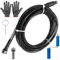 Drain Snake Unblocker 5.5M - Flexible Drainage Rods Drain Snake Unblocker, 10mm Diameter with Electric Drill Adapter and Handle Tool, Spiral Blockage Remover for Sink,Sewer, Bathroom Kitchen Cleaning