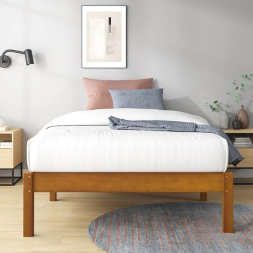 Zinus Ellie Bett mit Stauraum unter dem Bett - Bambus und Holz Plattform Bettgestell