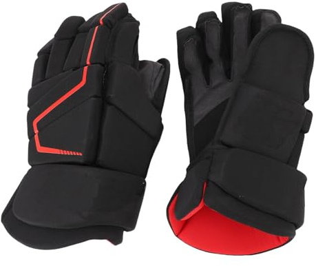 Focket Ishockeyhandskar, lätt andas skyddande nylon EVA Foam Street Hockeyhandskar med förbättrat grepp, för nybörjare och erfarna spelare (Qansh)