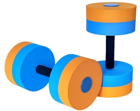 Set Manubri Per Acqua | Confezione Da 2 Bilancieri Leggeri Per Acqua Fitness In Schiuma EVA 27,4×15×15 Cm | Attrezzo Per Esercizi In Piscina, Manubri Acquatici Galleggianti Per Allenamenti Di Nuoto E