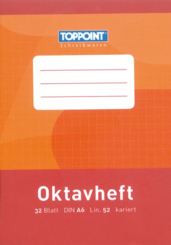 10 Oktavhefte kariert DIN A6 Schulheft Lin. 52