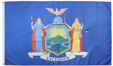 BANDIERA NEW YORK 90x60cm - BANDIERA STATO AMERICANO – USA - STATI UNITI 60 x 90 cm - AZ FLAG