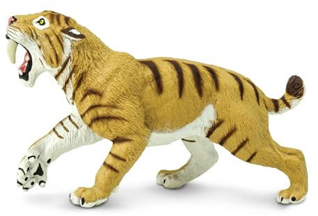 Safari Ltd. Smilodon Figurine - 4 Sabre-Toothed Tiger Figure - Educational Toy for Boys, Girls, and Kids Ages 3+