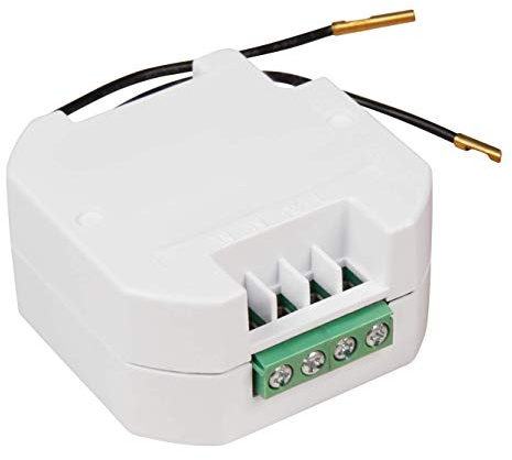 McPower Funk-Empfänger Comfort | 2300W | ergänzt vorhandenen Schalter | LED geeignet | 433 MHz | 70 m Reichweite | Unterputz | Smart Nachrüstung