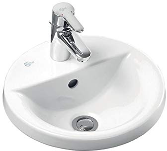 Ideal Standard E500801 Concept Sphere 38cm Countertop Washbasin 1 Tap Hole and Overflow