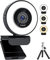 Spedal 4k Webcam mit verstellbarem Ringlicht und Stativ, Autofokus Streaming Webkamera mit Sichtschutzabdeckung, HD Webcam für PC Mac Zoom Skype Facetime Twitch
