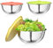 Newpop salatschüssel 3er-Set, rührschüssel aus Edelstahl mit luftdichtem Deckel, 2.5L / 2L / 1.4L kitchenaid schüssel sind stapelbar und spülmaschinenfest, schüssel set zum Mischen und Servieren
