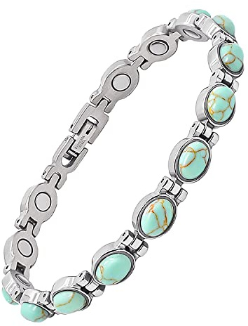 JEROOT Ultra Strength Magnetic Bracelet for Women | 3500-6000 Gauss Neodymium Magnets | Magnetic Therapy Jewelry with Adjustable Tool & Gift Packaging