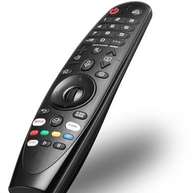 Replacement for LG Magic Remote MR19BA/MR20GA with Pointer and Voice Function Universal Remote Control Compatible with Many LG Smart TV Models - Netflix/Prime Video Hotkeys & Alexa/Google Assistant