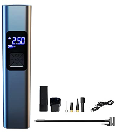 Aspirateur De Voiture, Gonfleur De Pneus De Voiture sans Fil avec Manomètre Affichage LED Et Lumières LED, électrique Pompe à Air sans Fil, 6000pa Rechargeable Aspirateur à Main