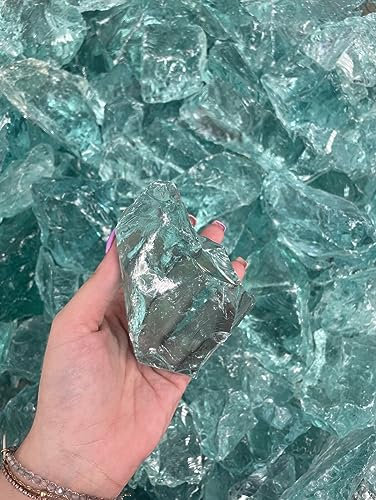 Granulati di Vetro Azzurro decorazione Giardino Vasi pietre 7-12 cm sacchi da 5kg effetto cristallo Vivaio di Castelletto