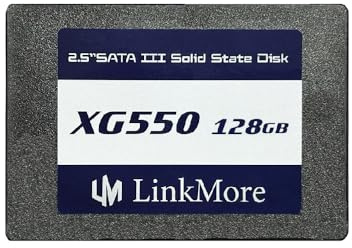 LinkMore XG550 128GB SSD, Disco Duro SSD SATA III de 2,5 (6 GB/s), Disco SSD Interno, Velocidad de Lectura de hasta 500 MB/s, Compatible con portátiles y Equipos de sobremesa de 2,5