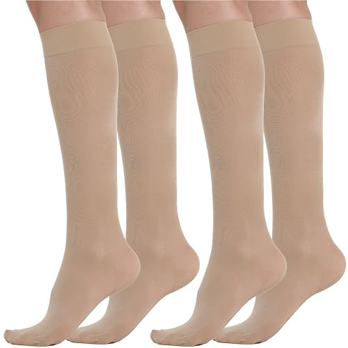 BEONTOP by Gambetti Gambaletti Compressione Graduata Donna 140 Denari 2Pz - Calze Compressione 22-23 mmHg, Riposanti, Contenitive, Elastiche Per Vene Varicose, Comfort Support Line - Made in Italy