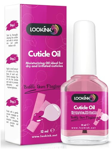 Olio Cuticole Unghie Professionale 12 ml, Fragranza Bubble Gum, Idratante e Nutriente per Cuticole di Mani e Piedi