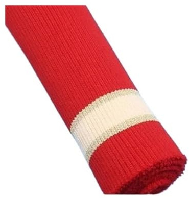 Tejido acanalado a rayas elástico antibolitas de puños cosidos en la cintura manga cuello acanalado perneras, 22, M, 22, M