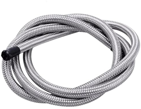 3Meter AN3-AN16 Fuel Oil Line Hose Gas Cooler Line Pipe Tube 304 Stainless Steel Braided High Temperature Resistance(AN10)