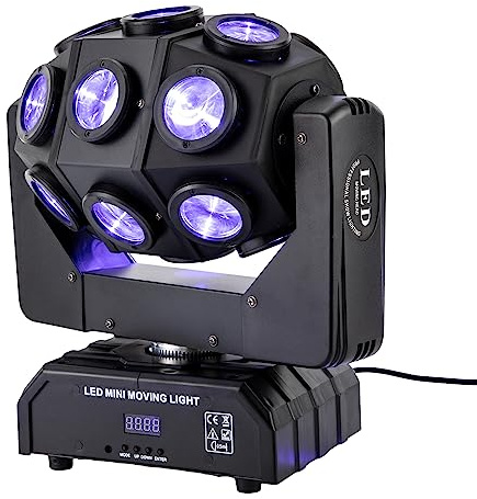 Disco Light Moving Head 180 W RGB LED DJ discoljus partyljus med 3 styrlägen DJ-projektor musikstyrd DJ discolampa för fest bar halloween jul