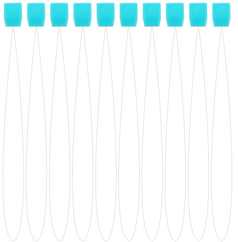 10 PCS Punch Needle Threader, 9.8 Inch Long Embroidery Needle Threaders, Punch Needle Threading Tool for Embroidery Floss, Stitching, Cross Stitch, Sewing, DIY Sewing Craft Works