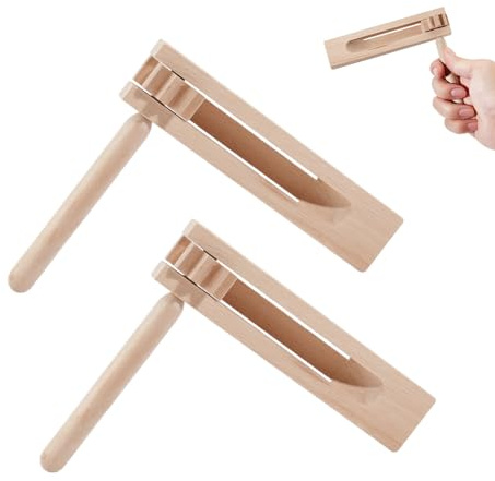 UNICRAFTALE 2Pcs Matracas Mexicaines en Bois Fini Blanc Navajo Crécelle Manuelle Claquoir Traditionnel pour événements Sportifs Matchs De Football Fournitures De Fête 134x143x33mm