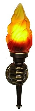 Fackla Väggdekor Lampa Retro Vardagsrum Balkong Bar Restaurang Värdshus Flame Sconce for Foajé Trädgård Utomhusbelysning Starka Ljus(RIGHT HAND_NO BULB INCLUDED)