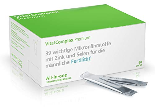 VitalComplex Premium - 39 wichtige Mikronährstoffe mit 150µg Selen und Zink für die männliche Fertilität z.B bei Kinderwunsch