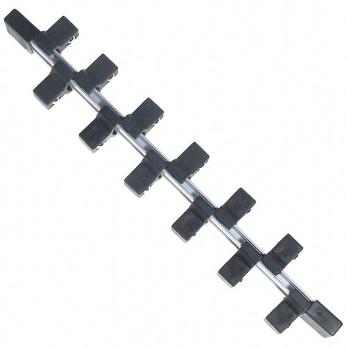 250 mm Aufsteckschiene/Klemmleiste/Aufsteckleiste/Klemmleiste/Nusshalter/Ordnungssystem mit 12 verschiebbare Clips DOPPELSEITIG für 1/2 Einsätze