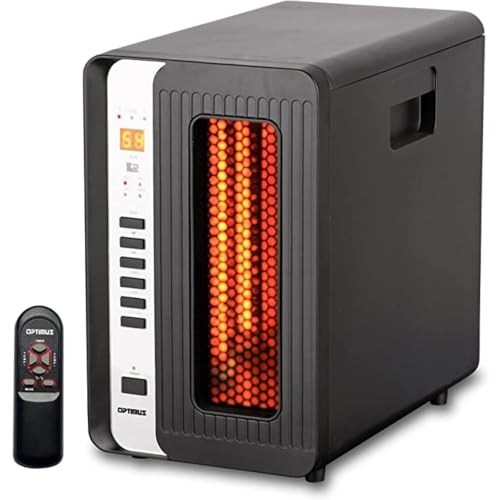 Optimus H-8013 Infrared Quartz Heater with Remote and LED Display