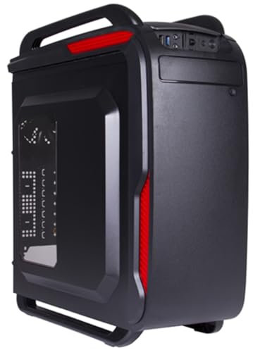 Black Lion it1523 – PC-Gehäuse (Midi-Tower, PC, Kunststoff, Stahl, ATX, Micro-ATX, Spiel, schwarz, rot)