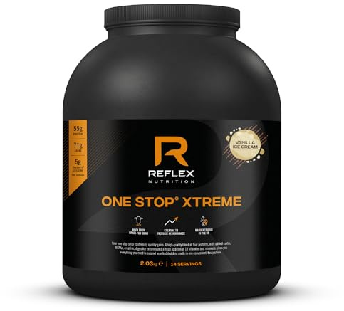 Reflex Nutrition One-Stop Xtreme Serious Mass Protein-Pulver – 2,03kg, Vanilleeis