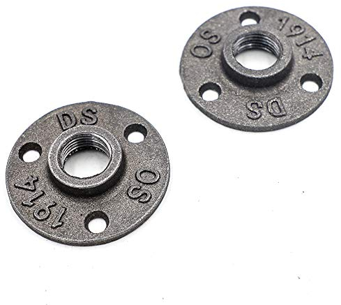 Bohrungen Heizung Gewindeflansch Rohrflansch Flansch Temperguss Set 2x 1/2 ''