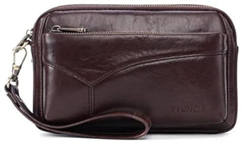 Hebetag Xieben Bolso De Cuero Correa Para La Muñeca Para Hombre Titular De Teléfono Bolso Para La Bolsa Negocio Compartimientos Múltiples Bolso Phone