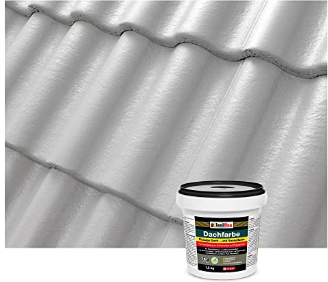 Isolbau Peinture de toiture - 1,5 kg RAL - Peinture de façade Nano - Peinture à base d'eau - Sans solvant, imperméable, résistant aux UV - Gris pierre
